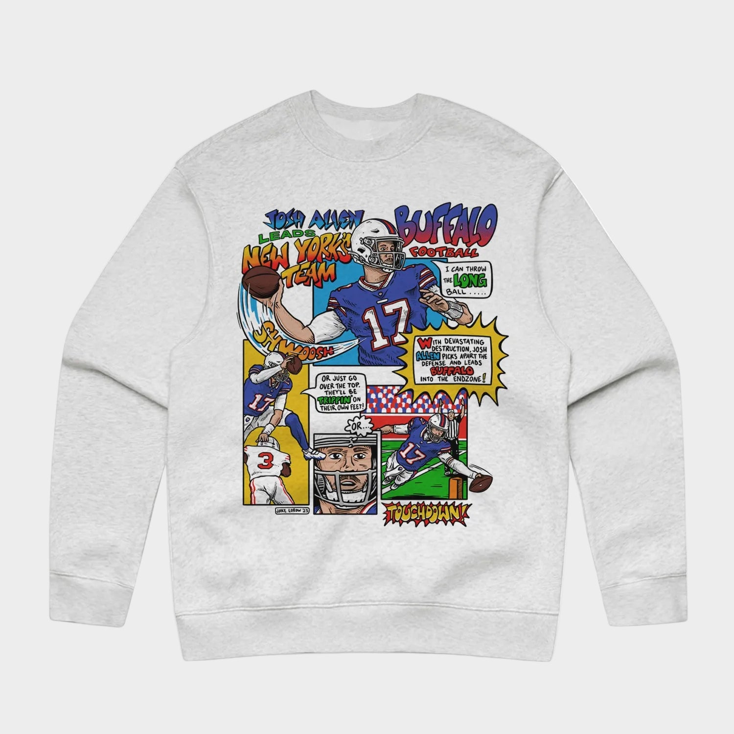 Super Josh Comic Book - Crewneck Sweater (Ash Grey) image