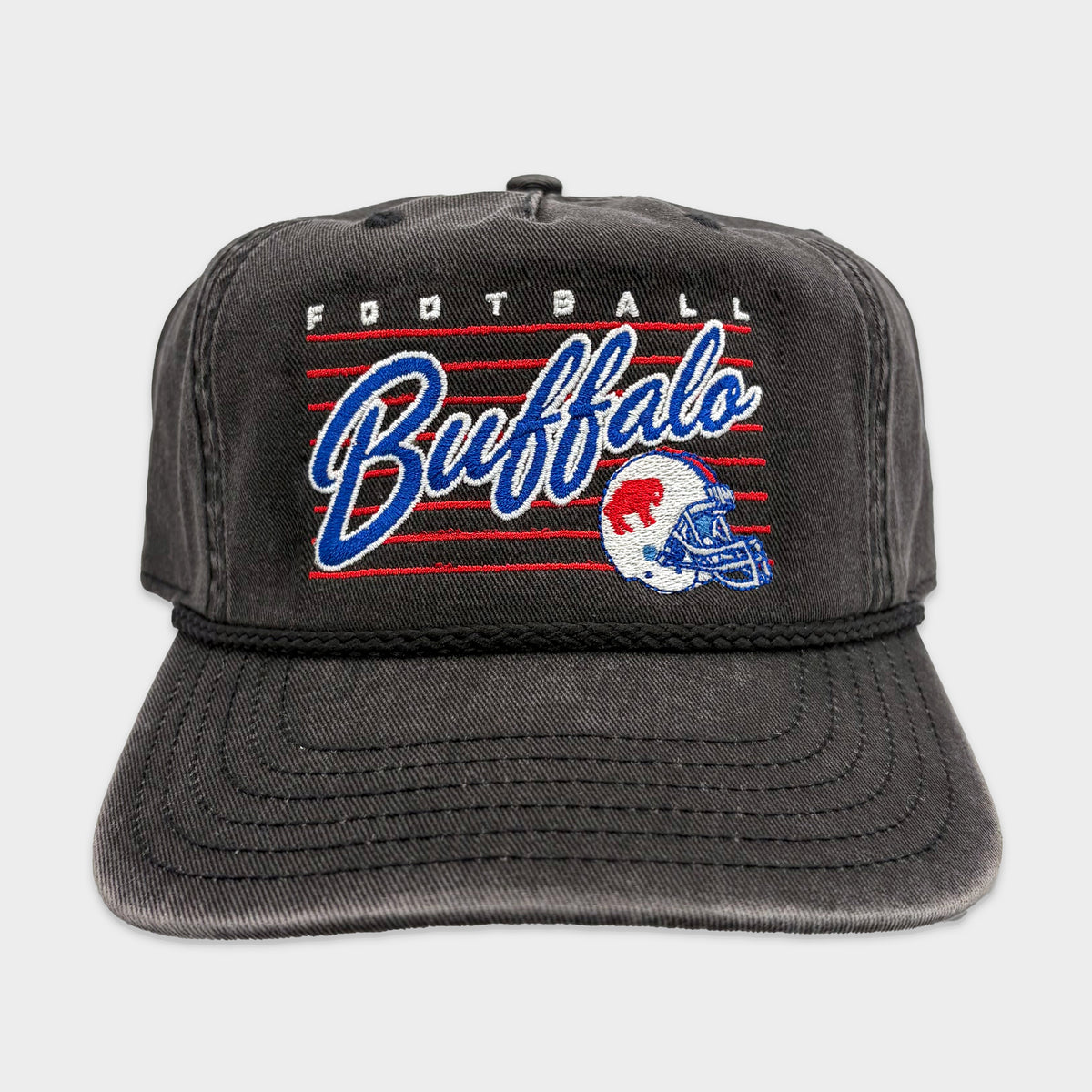 Retro Buffalo Football Denim Rope Cap-thumbmail-2