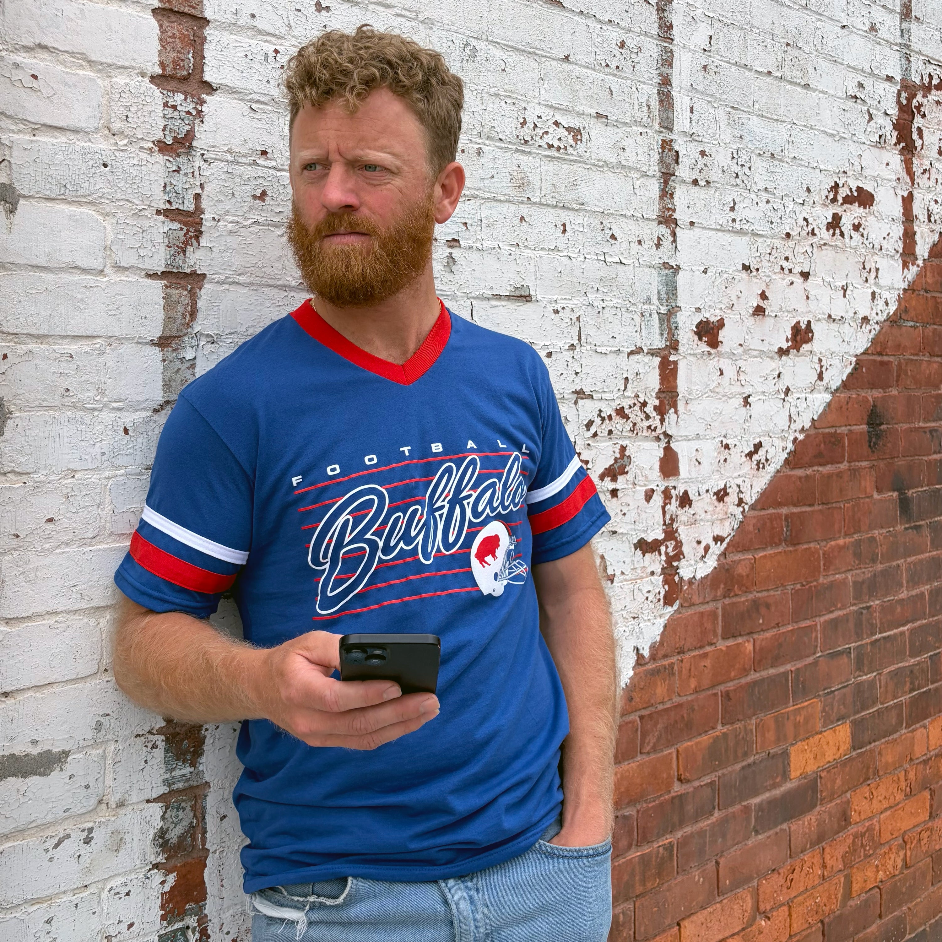 Retro Buffalo Football Varsity Tee-thumbmail-3